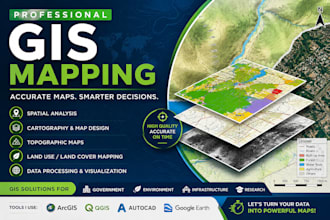 create professional gis maps, cartographic designs, and conduct spatial analysis