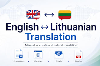 manually translate english to lithuanian and lithuanian to english