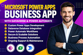 create a microsoft power apps business app with dataverse and power automate