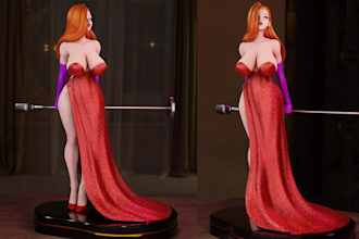 3d nsfw sculpting erotic daz 3d character nsfw figurine statue for 3d printing
