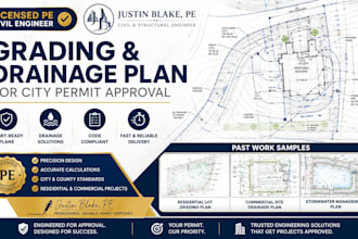design grading and drainage plan for city permit approval