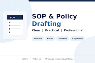 draft a professional sop or policy for your business process
