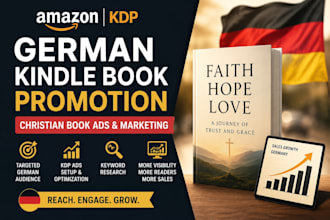 german amazon kindle book promotion, ebook marketing christian KDP book ads