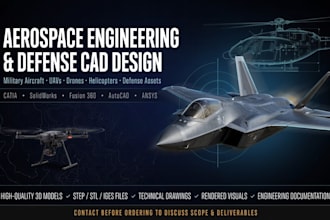 military aircraft design, uav drone engineering, 3d cad modeling
