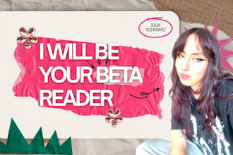 be the beta reader for your book