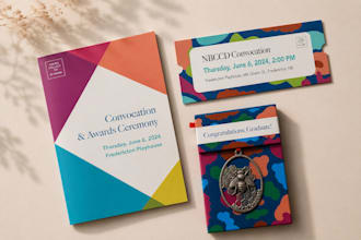 design a professional event publication, program and branding package