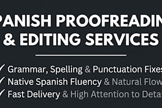 professionally proofread and edit your spanish texts