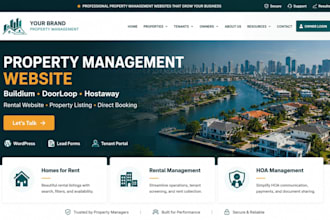 design property management website buildium doorloop hostaway rental website