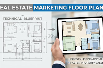 design clean 2d color floor plans for real estate listings