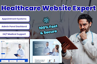 build a modern healthcare, medical website in nextjs react