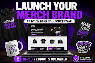 create a print on demand merch store on fourthwall