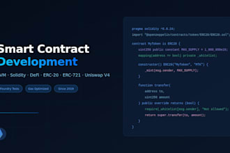 develop solidity smart contracts for an ethereum dapp