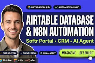airtable database softr client portal n8n automation airtable crm n8n ai no code