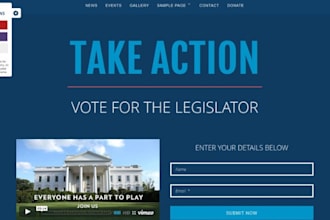 do squarespace political campaign website election candidate government project