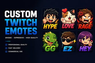 create unique custom twitch emotes and discord emojis