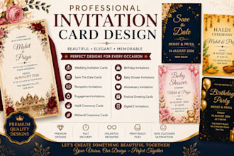 design professional invitation cards for any event