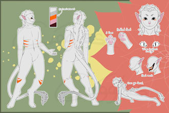 make a reference sheet of your character