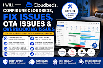 configure cloudbeds, fix cloudbeds issues, fix ota issues and overbooking issues