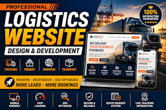 design logistics website, trucking website, freight broker website