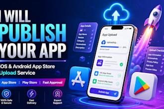 publish flutter react native and native apps to app stores