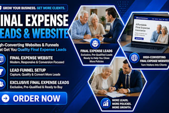 design final expense website burial insurance website final expense landing page