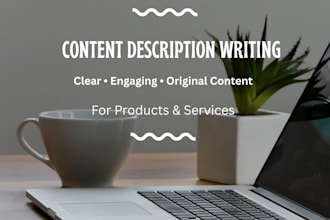 seo content descriptions for any product or service