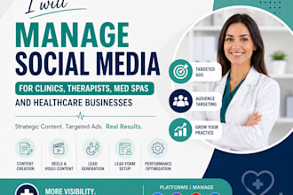 manage social media for clinics, therapists, med spas, and healthcare businesses