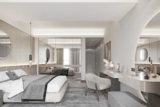 turn flat layout into photorealistic 3d visual, apartment house interior render