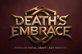 do sleek and modern metal logo for your business