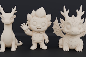 design 3d action figure and custom figurine stl