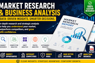 do custom market research, competitor analysis, swot and pestel analysis