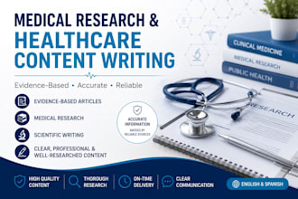 write evidence based medical and healthcare articles