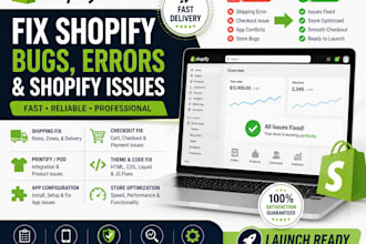 fix shopify store issues shopify shipping and shopify errors shopify bug fixing