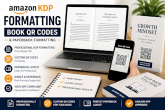 book formatting for amazon KDP, book editing, amazon KDP formatting