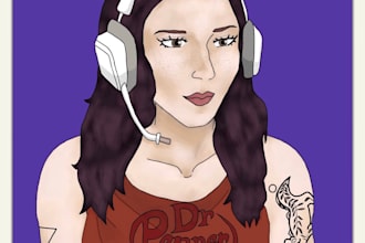 draw a digital art portrait