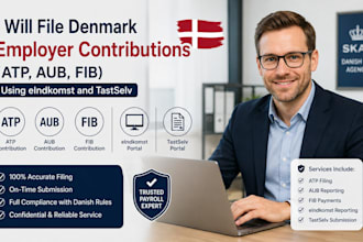 file denmark employer contributions atp, aub, fib using eindkomst and tastselv