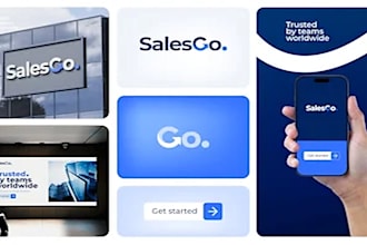 design a modern saas tech startup software technology logo and branding kit