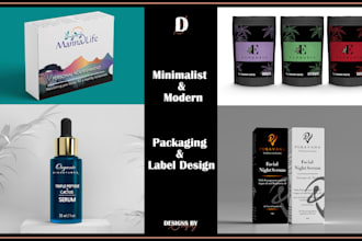design bottle label and packaging design