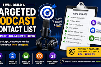 build a targeted podcast contact list for your niche
