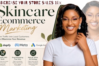 skincare ecommerce shopify marketing social media ads for beauty skincare brand