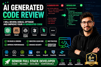 review, debug, optimize and improve your ai generated code