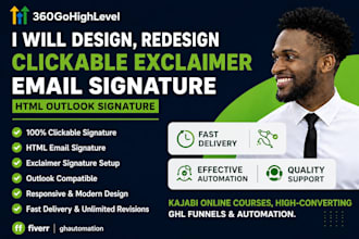 design redesign clickable exclaimer email signature html outlook signature