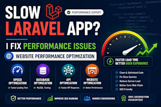optimize laravel website speed, database, and API performance