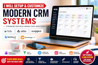 setup folk attio copper CRM nethunt CRM close crm and onepagecrm