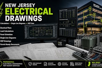 do new jersey electrical drawings load calculations single line diagrams mep set