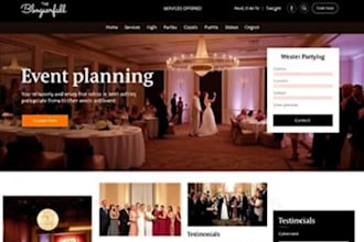 build squarespace event planner website wedding organizer corporate website