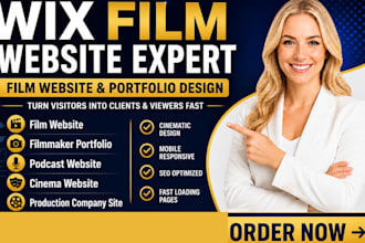 design wix film website wix cinema website podcast website wix portfolio website