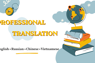provide translation in english russian chinese vietnamese