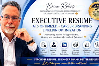 write ats optimized executive resume CV linkedin profile