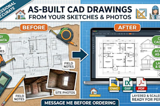 as built drawing, renovation plan, existing condition cad sketch to cad drawing